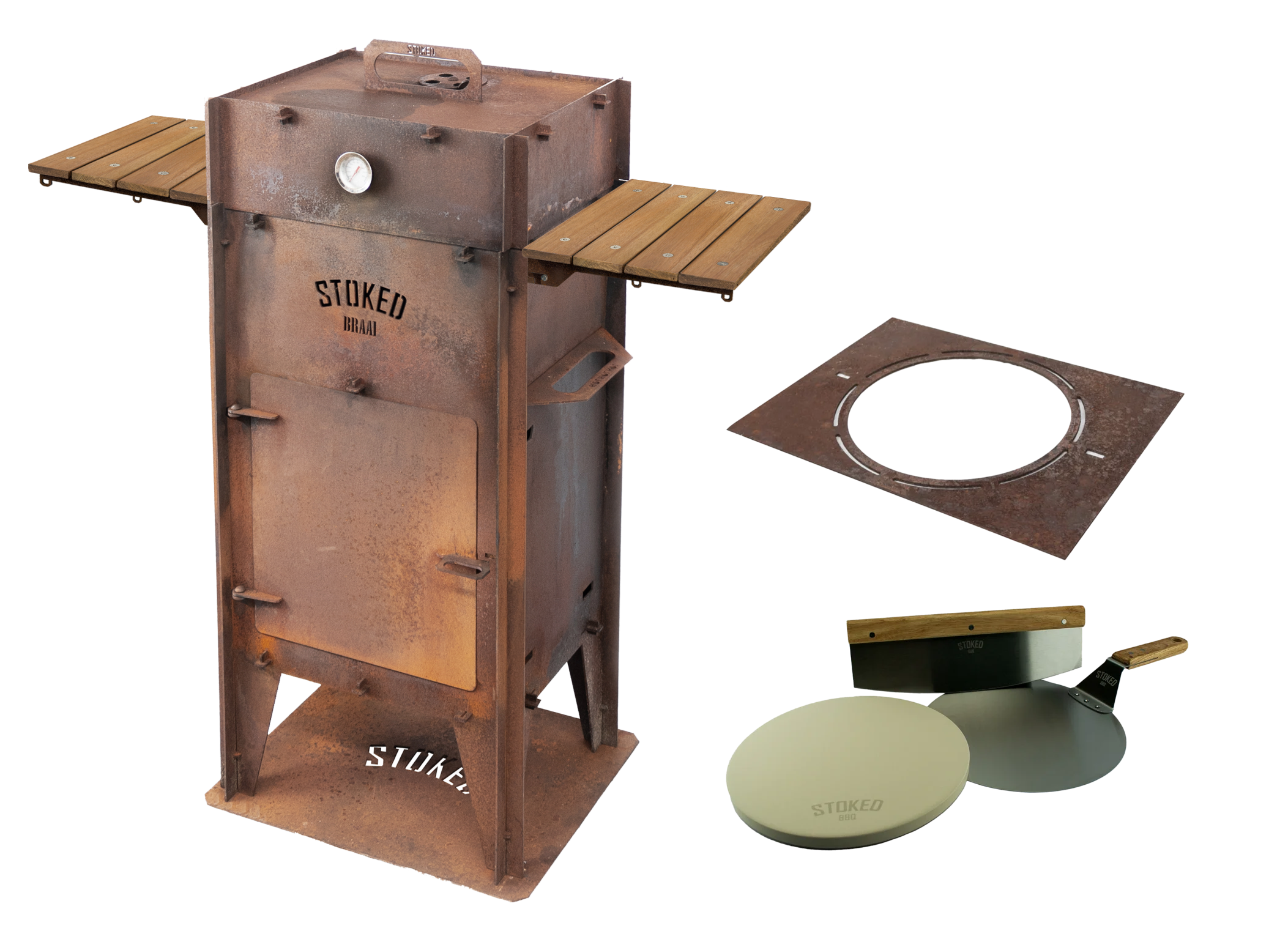 Stoked BBQ Braai italian iso met zijtafels