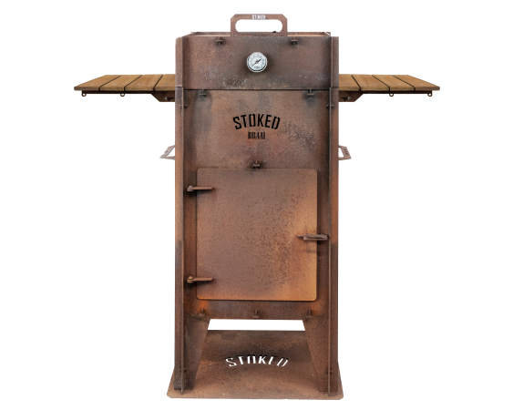 STOKED BBQ Braai Chef's edition met zijtafel vooraanzicht